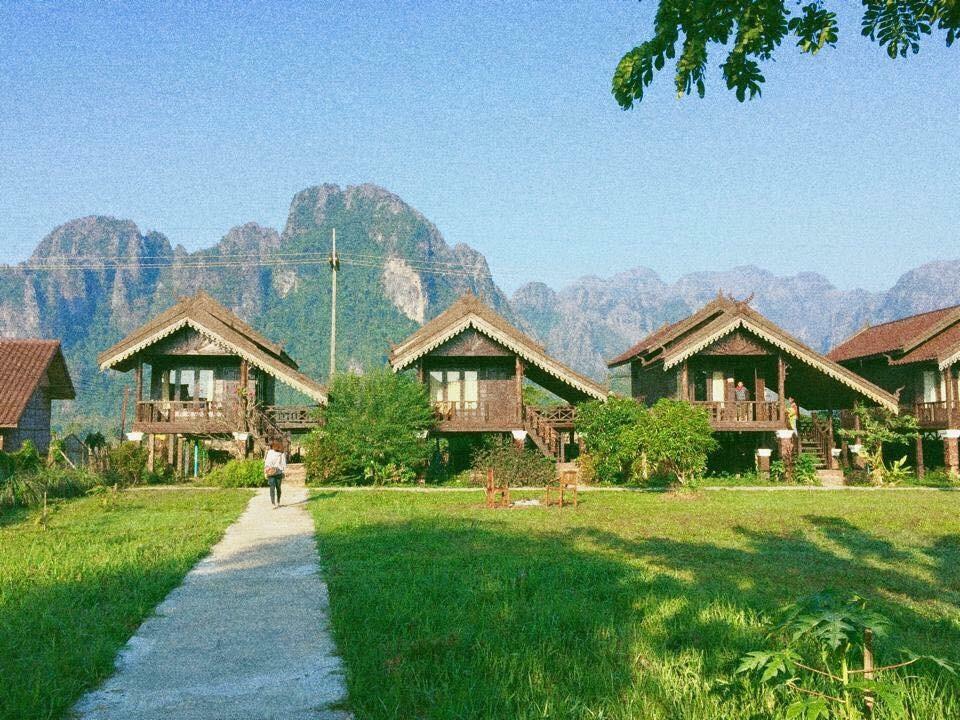 Cliff View Bungalows ヴァンヴィエン エクステリア 写真